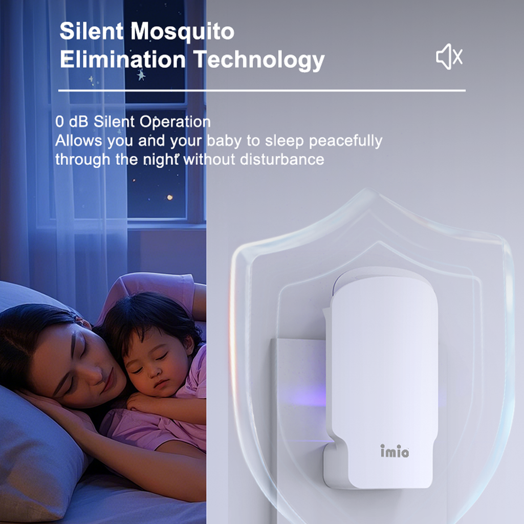 imio Indoor Flying Insect Trap with UV Light - 2 Device + 6 Refill