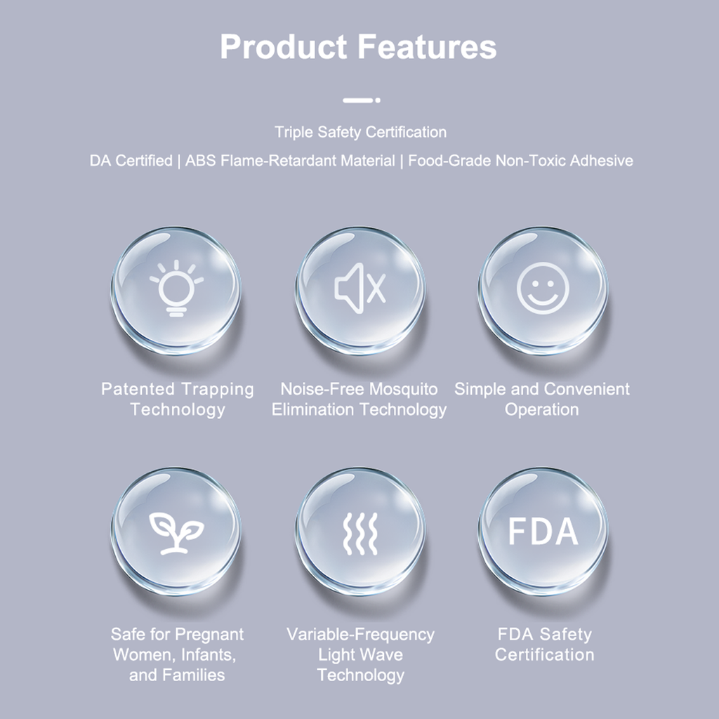 imio Indoor Flying Insect Trap with UV Light - 2 Device + 6 Refill