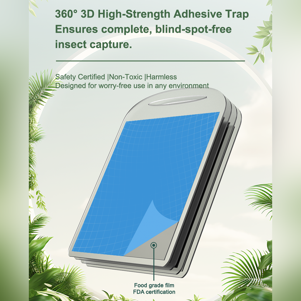 imio Indoor Flying Insect Trap with UV Light - 2 Device + 6 Refill